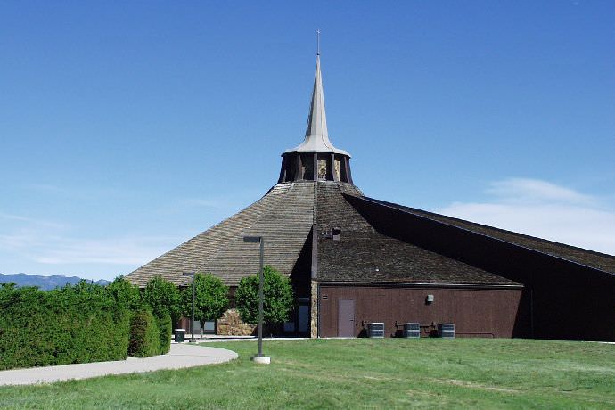 Strickland Chapel during spring.