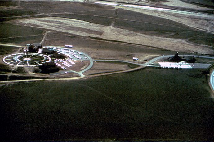 This is just an interesting aerial shot of the college on the left and First Church on the right. A
