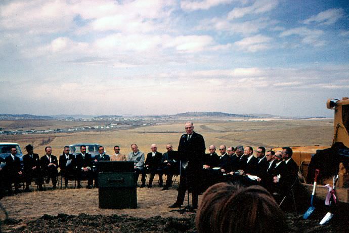 The ground breaking ceremony in progress.